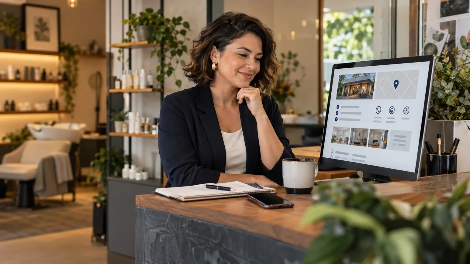 Profissional otimizando Perfil da Empresa no Google para SEO local