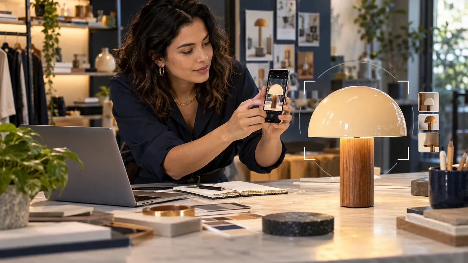 Profissional usando smartphone para busca visual em SEO para Google Lens