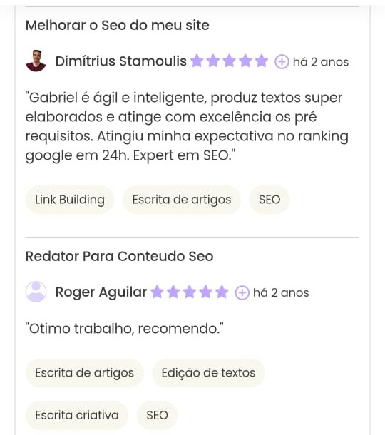 Print Workana do projeto de Search Console